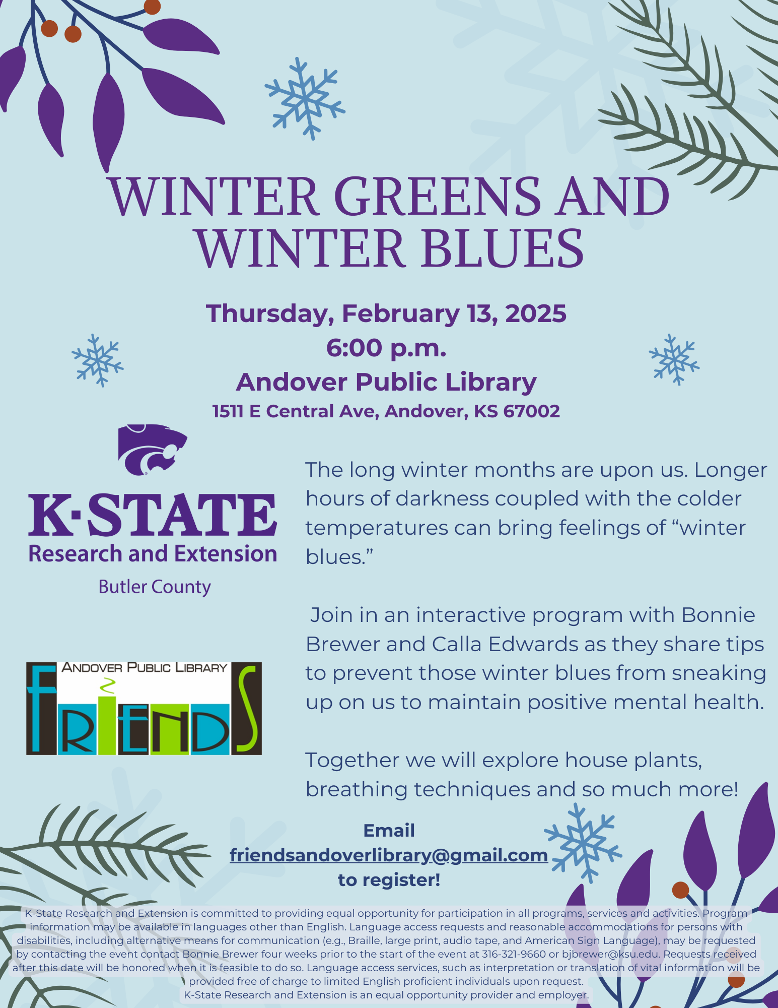 Winter Greens and Winter Blues 2025